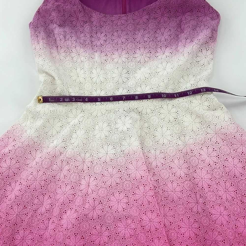 Diane Von Furstenberg dress eyelet flare‎ Jeannie Ombre feminine romantic cotton